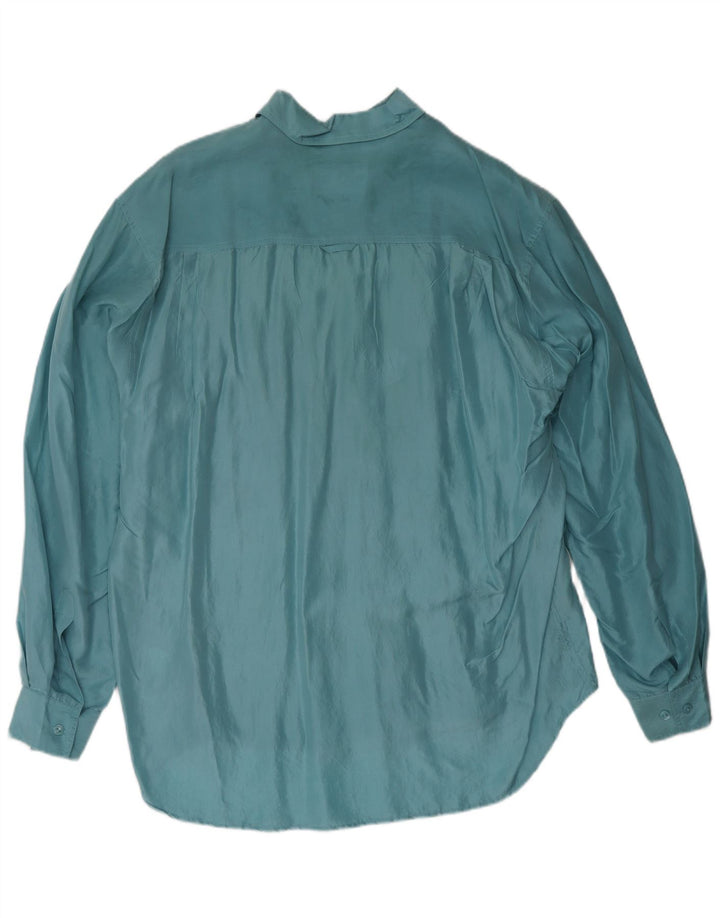 Koszula męska AQUILA, duża, niebieska, jedwabna