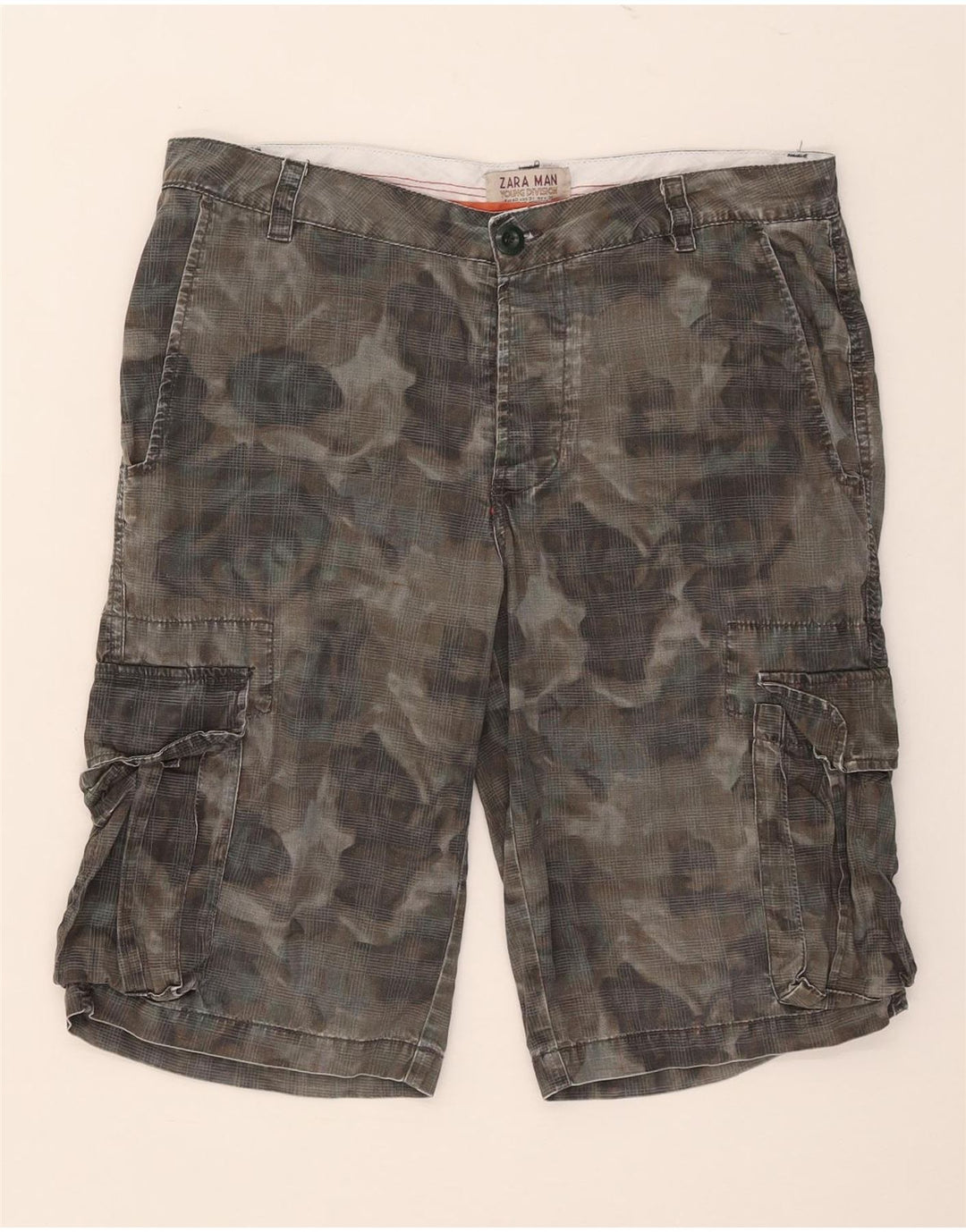 Męskie spodenki cargo Zara EU 40 Medium W31, bawełna khaki