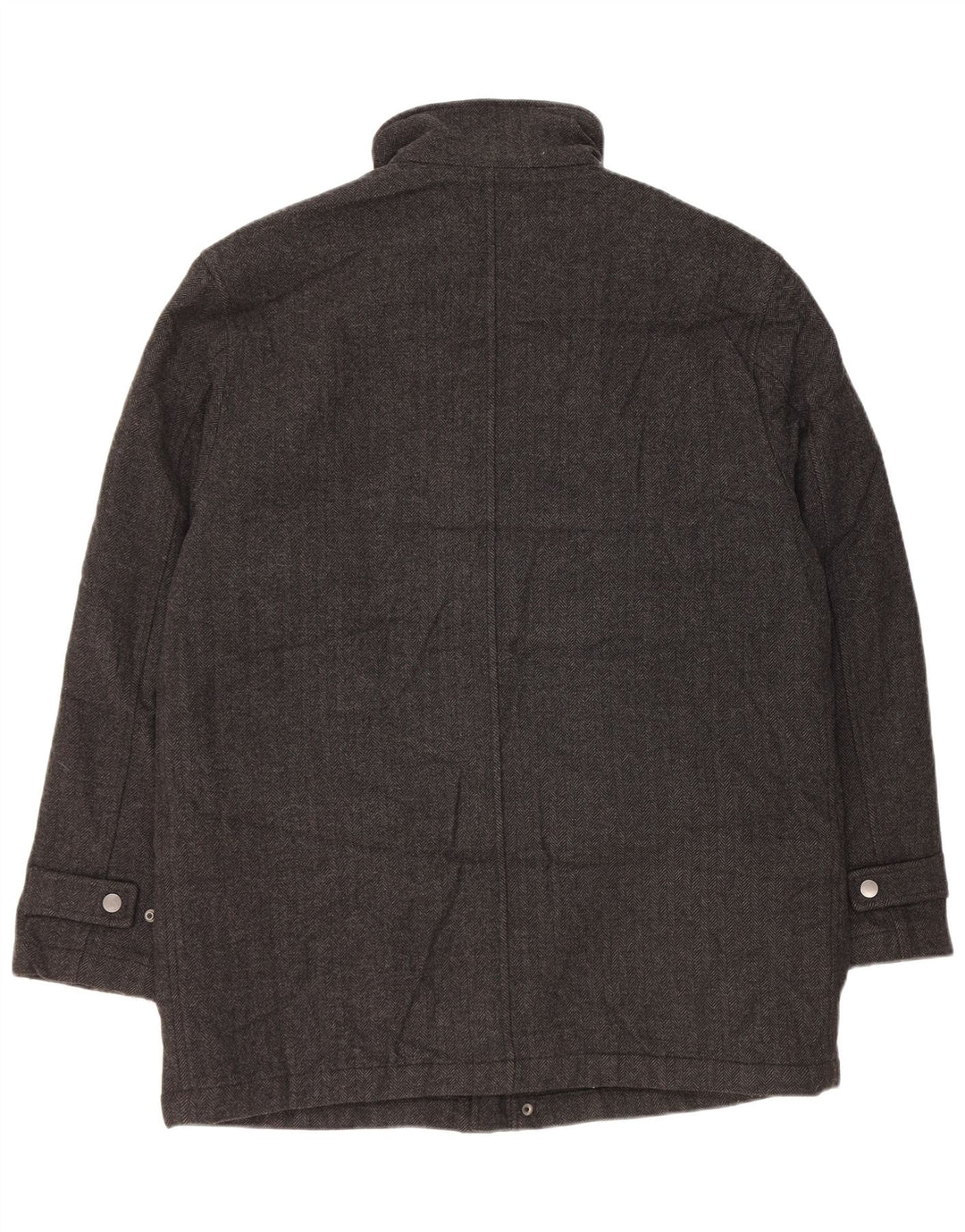 Płaszcz męski John Lewis UK 42 XL, szara wełna w jodełkę