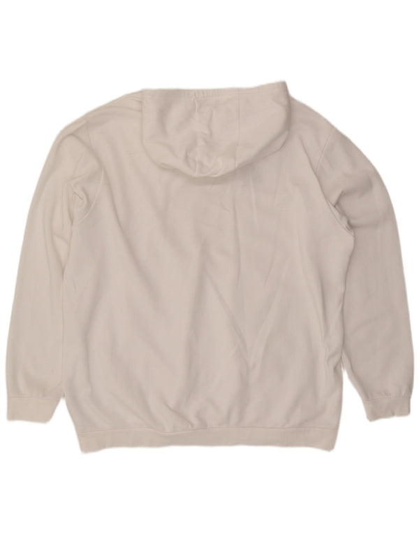 Adidas Męska bluza z kapturem 2XL Biała bawełna