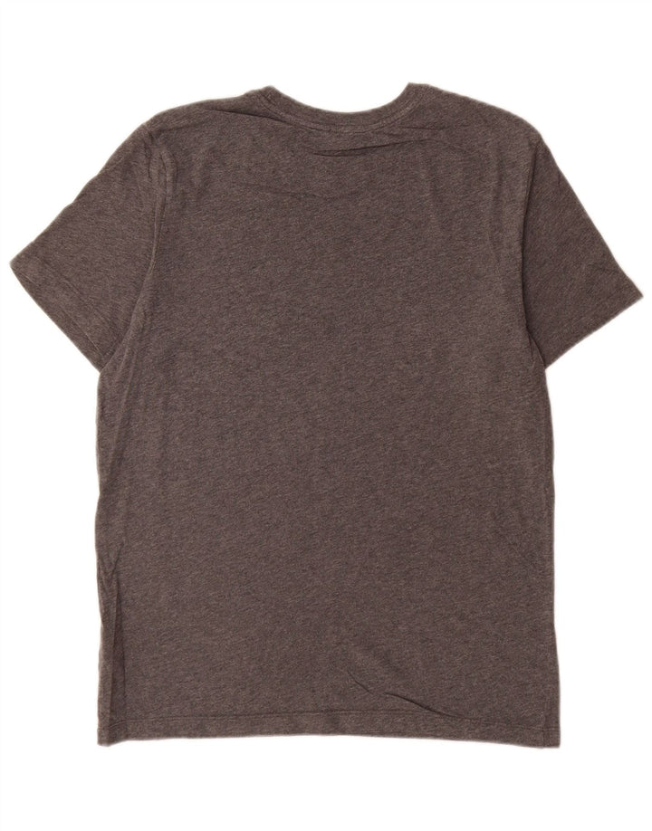 Męski T-shirt z grafiką Nike, średnioszary, bawełniany
