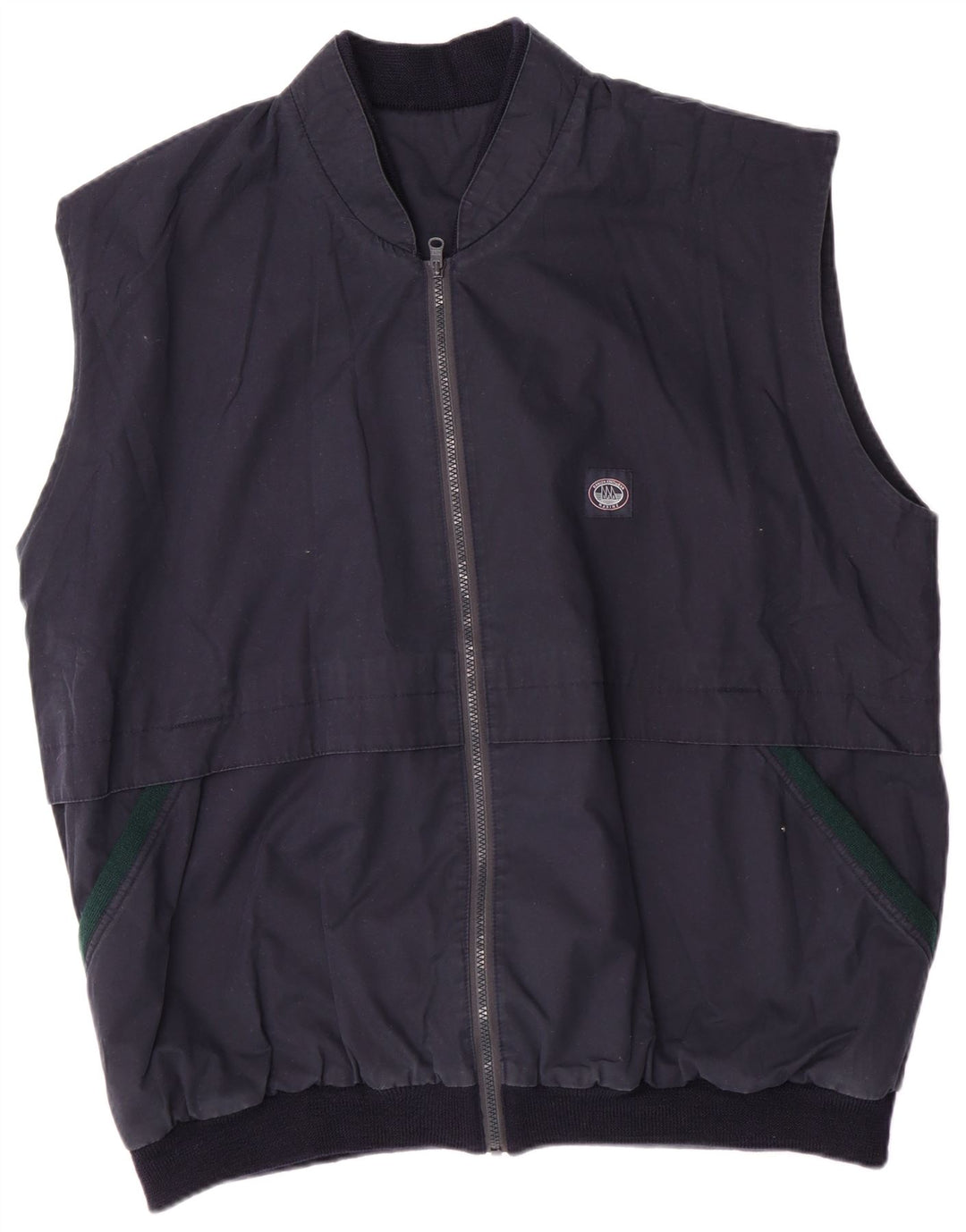 Dwustronna kamizelka męska Vintage UK 42 XL w kolorze granatowym