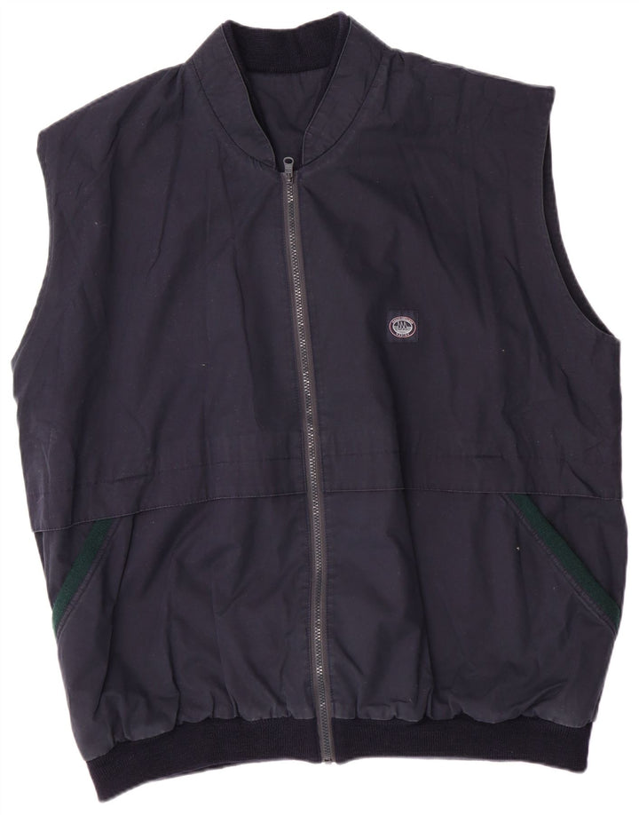 Dwustronna kamizelka męska Vintage UK 42 XL w kolorze granatowym
