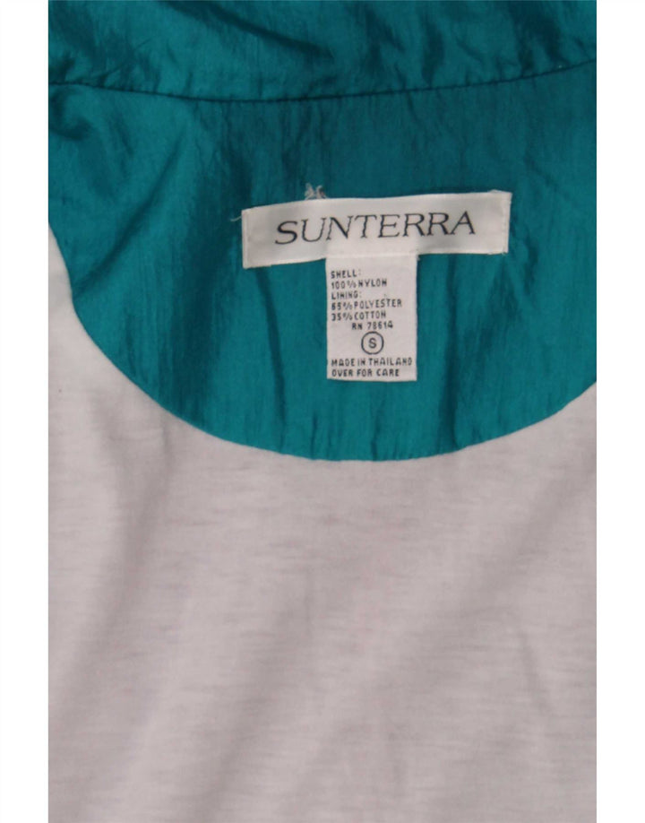 Damska bluza dresowa oversize Sunterra UK 10, mała, fioletowa, geometryczna