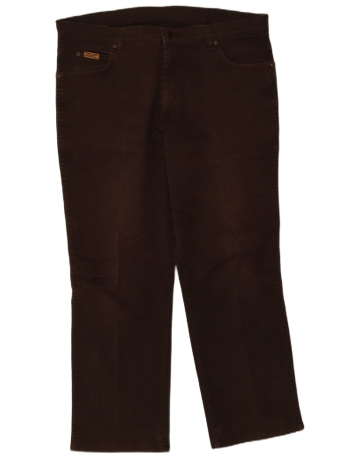 Męskie jeansy Wrangler Texas Straight W38 L32 Brązowa bawełna