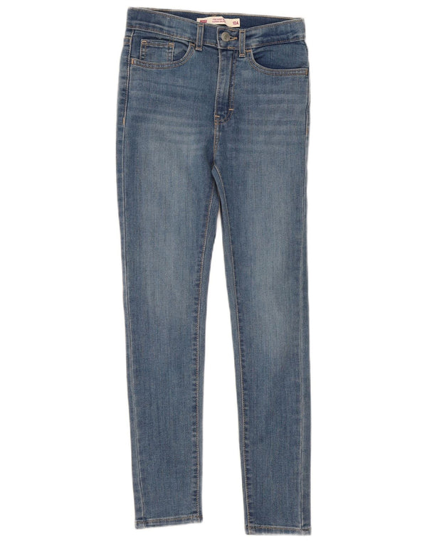 Dżinsy Levi's 720 dziewczęce z wysokim stanem, bardzo obcisłe 9-10 lat W24 L25 niebieskie
