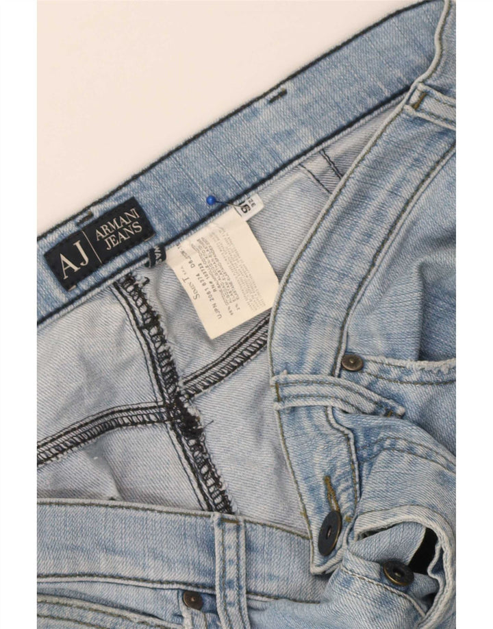 Męskie jeansy Armani Graphic Straight W36 L33 Niebieskie bawełniane
