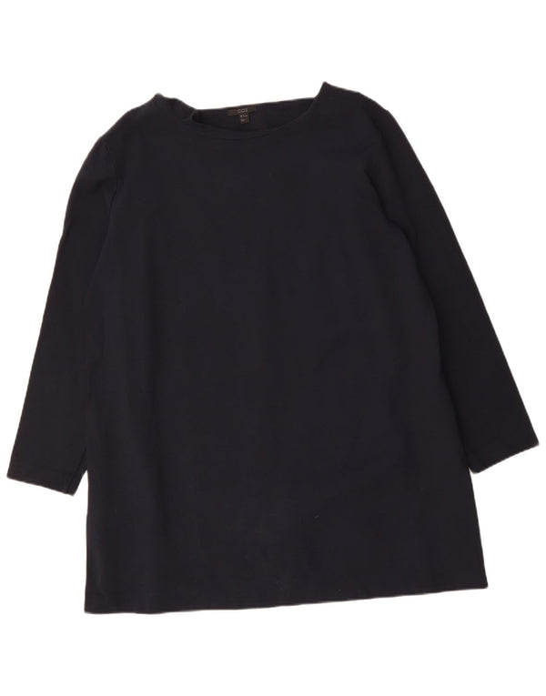 COS Damska sukienka-tunika UK 16, duża, granatowa wiskoza