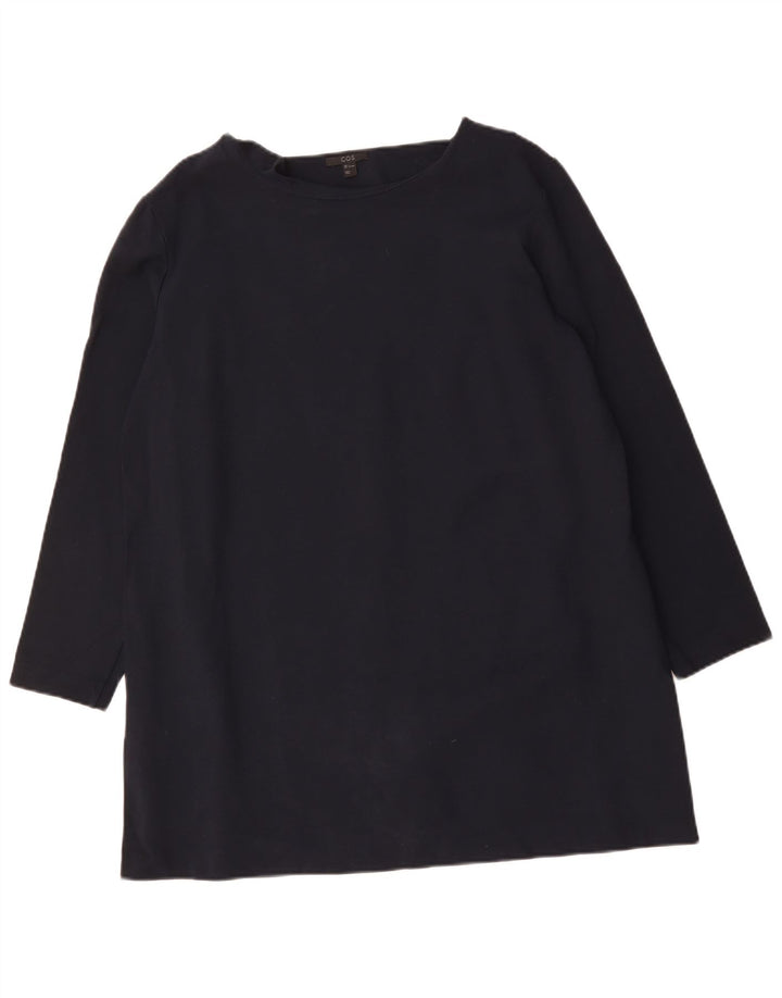 COS Damska sukienka-tunika UK 16, duża, granatowa wiskoza