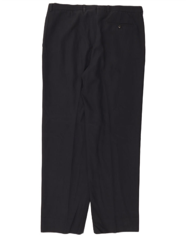 Męskie spodnie garniturowe Burberry IT 48 Medium W36 L31 Granatowa wełna