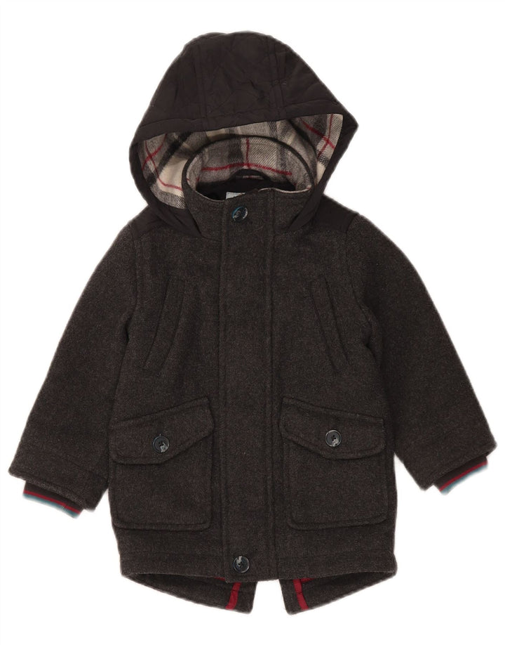 Ted Baker Chłopięca kurtka parka z kapturem, 2-3 lata, szary poliester