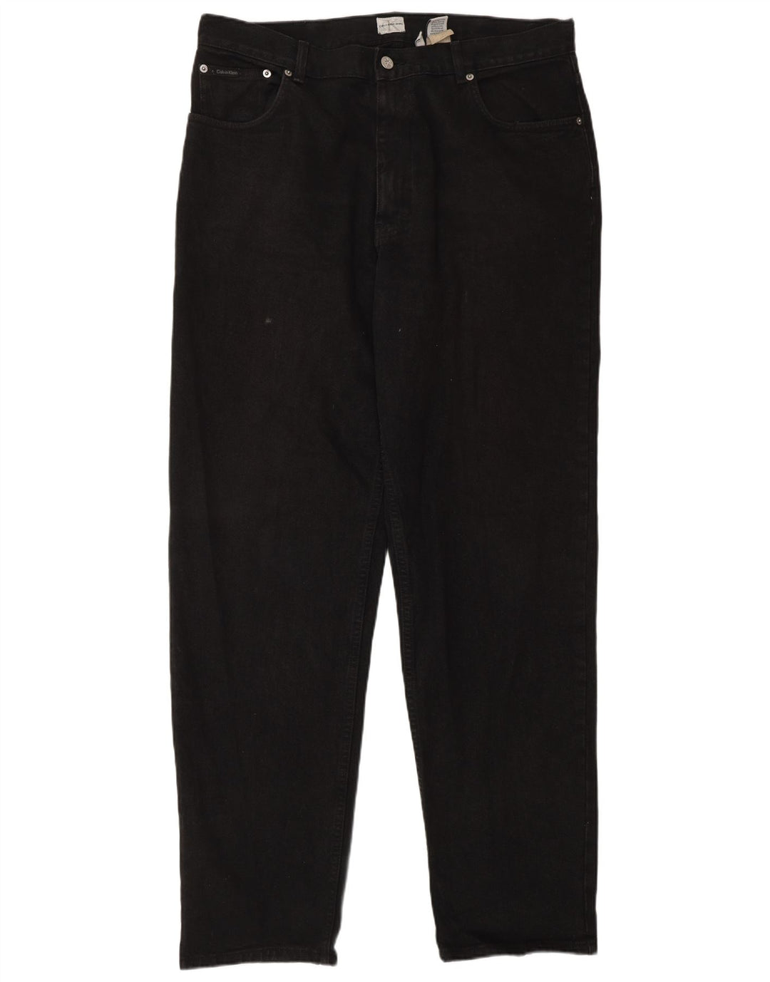 Damskie jeansy zwężane CALVIN KLEIN W36 L34, czarne, bawełniane