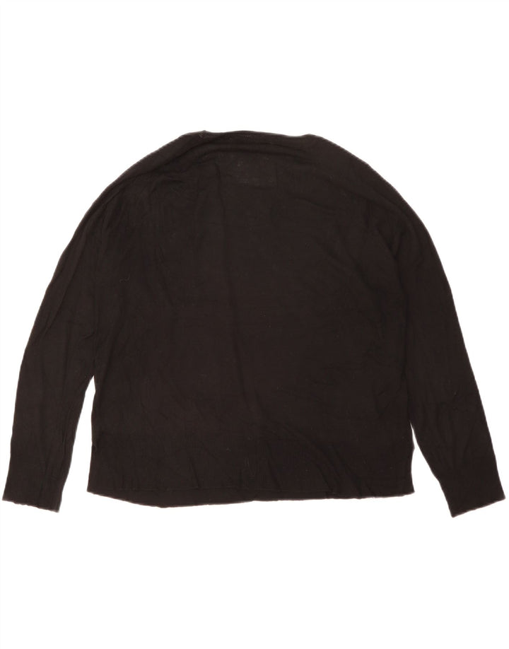 Damski sweter oversize z okrągłym dekoltem Zara UK 10 Small Black Wiskoza