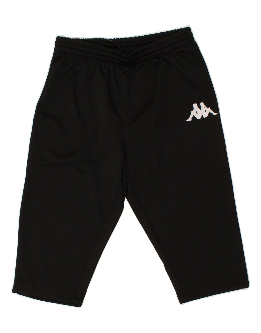 KAPPA Boys Graphic Bermuda Sport Shorts 13-14 Years Black Polyester | Vintage Kappa | Thrift | Second-Hand Kappa | Used Clothing | Messina Hembry 