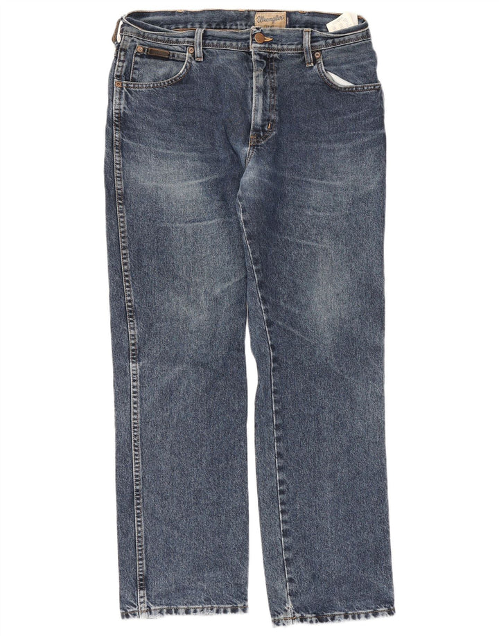 Męskie jeansy Wrangler Texas Straight W34 L30 Niebieskie, bawełniane