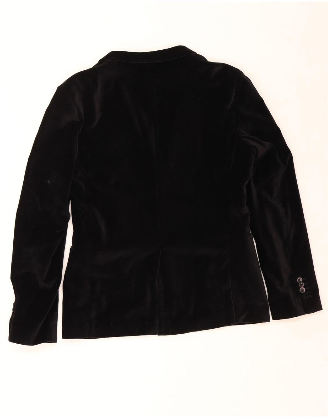 VINTAGE Męska marynarka aksamitna zapinana na 2 guziki UK 36 Small Black