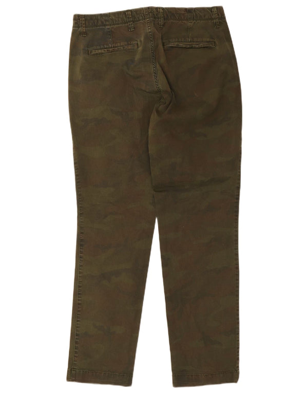 Gap Womens Slim Chino Trousers W30 L28 Khaki Camouflage Cotton
