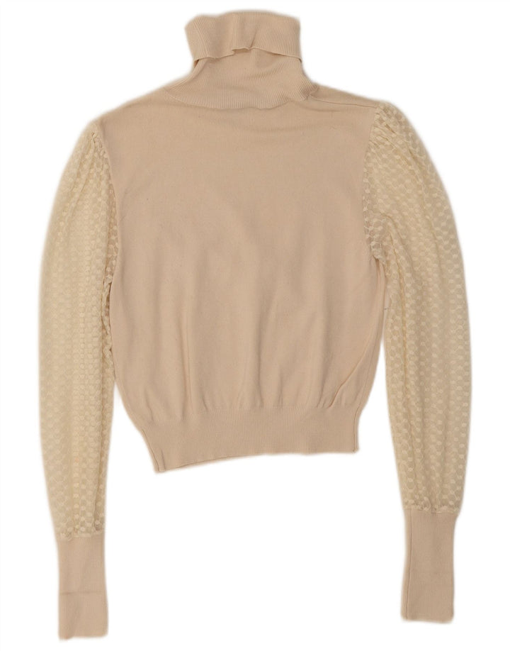 Sweter damski Zara z okrągłym dekoltem, UK 8, mały beż