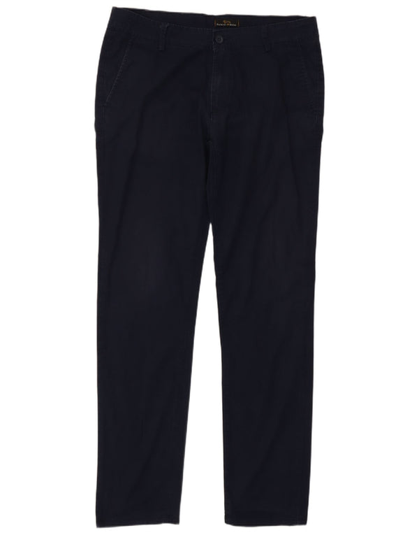 Męskie proste spodnie chino Harmont & Blaine IT 50 Large W36 L32 granatowe