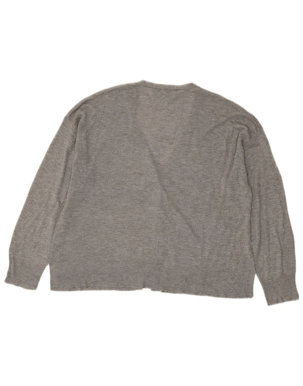 Sweter damski Zara Cardigan UK 14 Średni szary wiskoza
