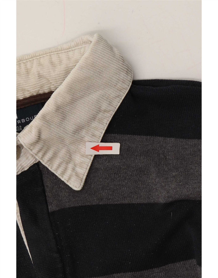 Męski sweter polo Marks & Spencer Blue Harbor, średni czarny