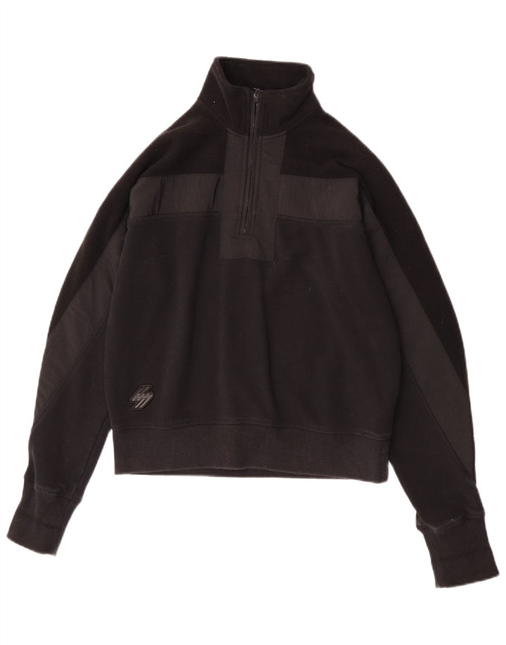 Damski sweter oversize Superdry UK 10, mały, czarny, z blokami kolorów