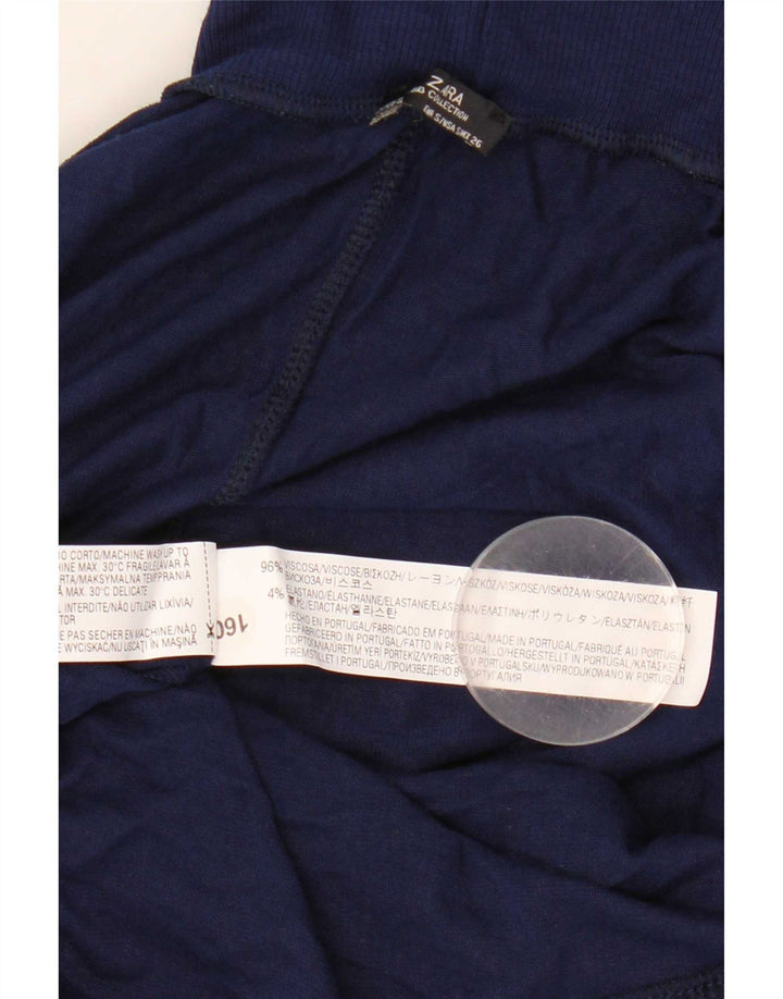 Damski sweter oversize Zara z golfem UK 10, mały, granatowy