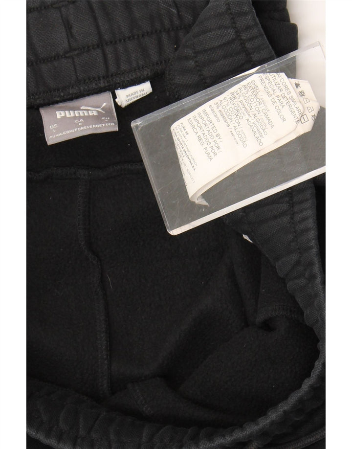 Męskie spodnie dresowe Puma, duże, czarne, bawełniane