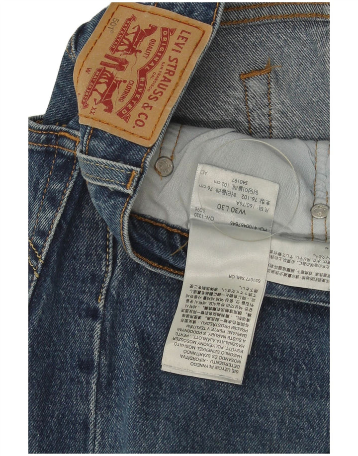 Męskie jeansy Levi's 501 Straight W30 L30 Niebieskie bawełniane
