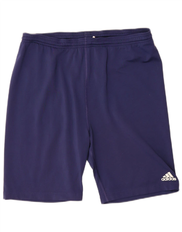 Męskie spodenki sportowe Adidas 2XL granatowe, poliestrowe