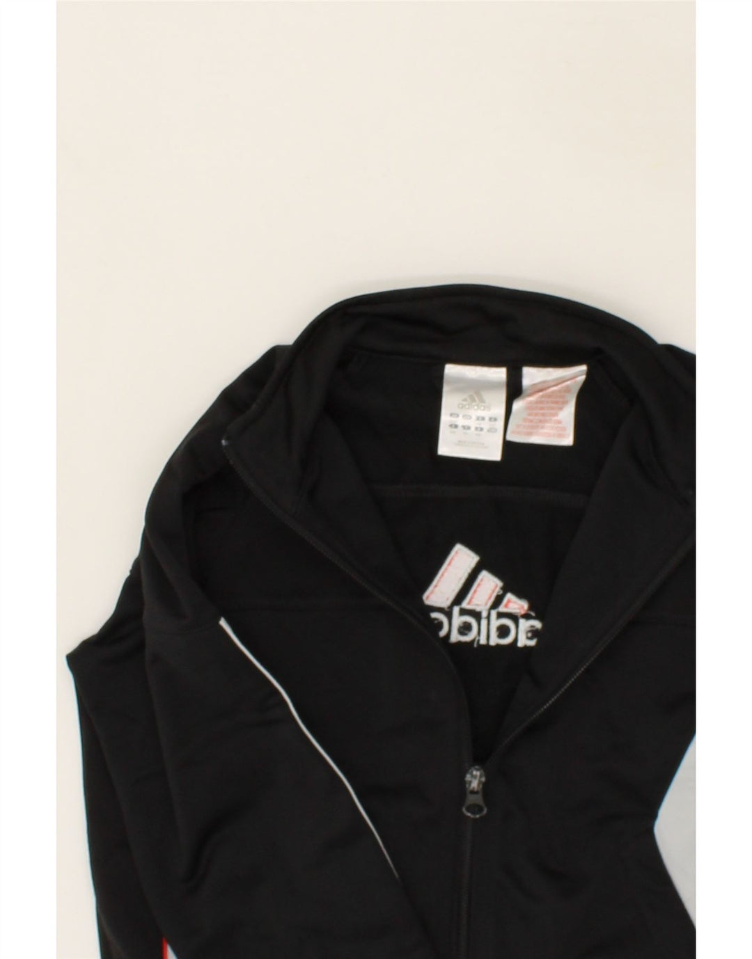 ADIDAS Boys Graphic Tracksuit Top Jacket 5-6 Years Black Colourblock Vintage Adidas and Second-Hand Adidas from Messina Hembry 