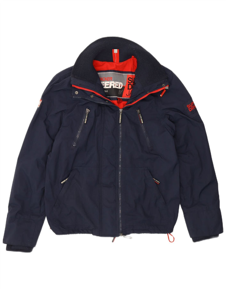 Damska kurtka wiatrówka SUPERDRY UK 18 XL Granatowy nylon