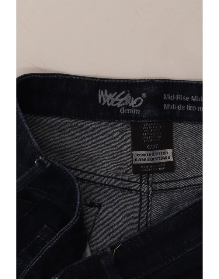 MOSSIMO Womens Mid Rise Denim Shorts US 4 Small W27 Navy Blue Cotton Vintage Mossimo and Second-Hand Mossimo from Messina Hembry 