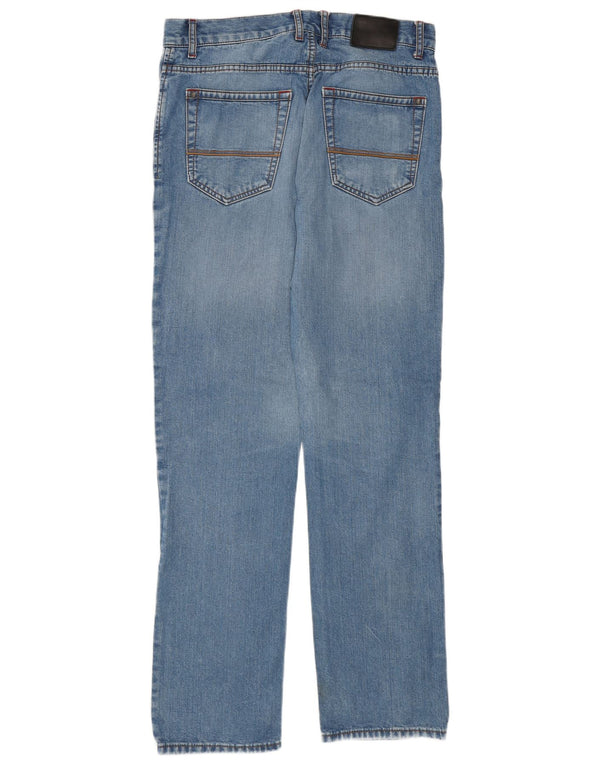 Marks & Spencer Męskie niebieskie dżinsy Harbor zwężane W32 L31 Niebieskie bawełniane