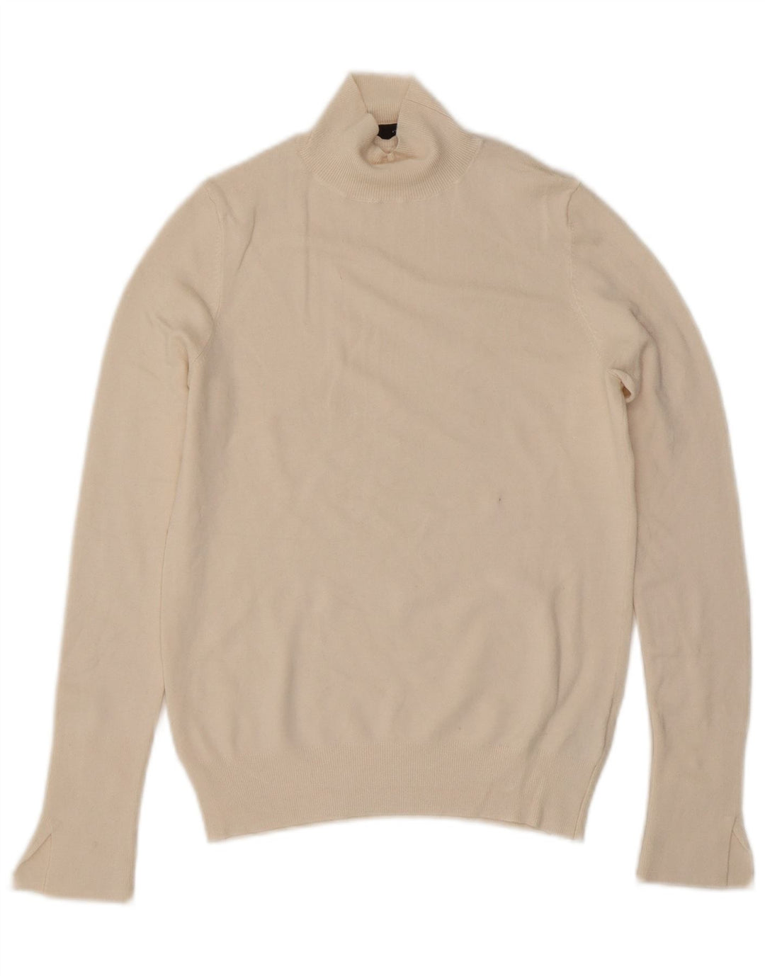 Sweter damski Zara z golfem UK 10 Small w kolorze złamanej bieli, wiskoza
