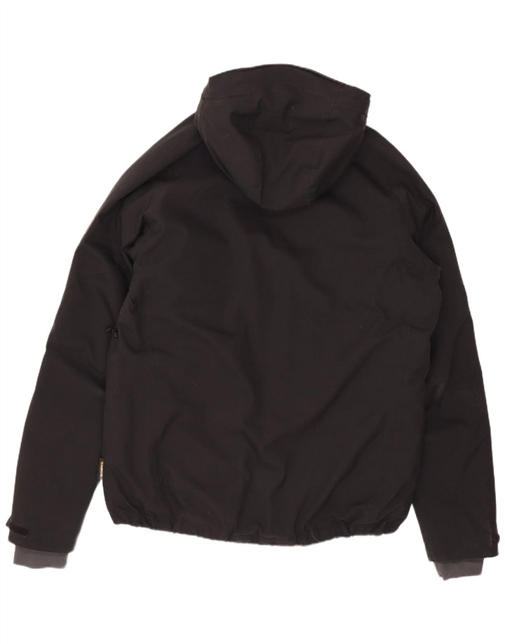 Męska ocieplana kurtka z kapturem Jack Wolfskin UK 40, duża, czarna, poliestrowa