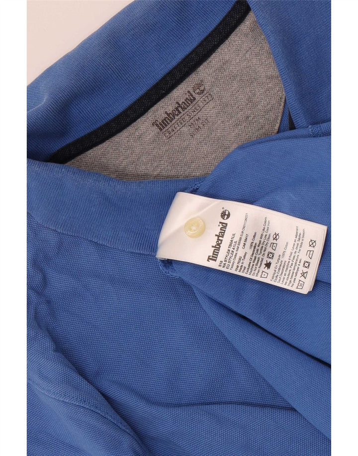 Męska koszulka polo Timberland Slim Fit, średnioniebieska, bawełniana
