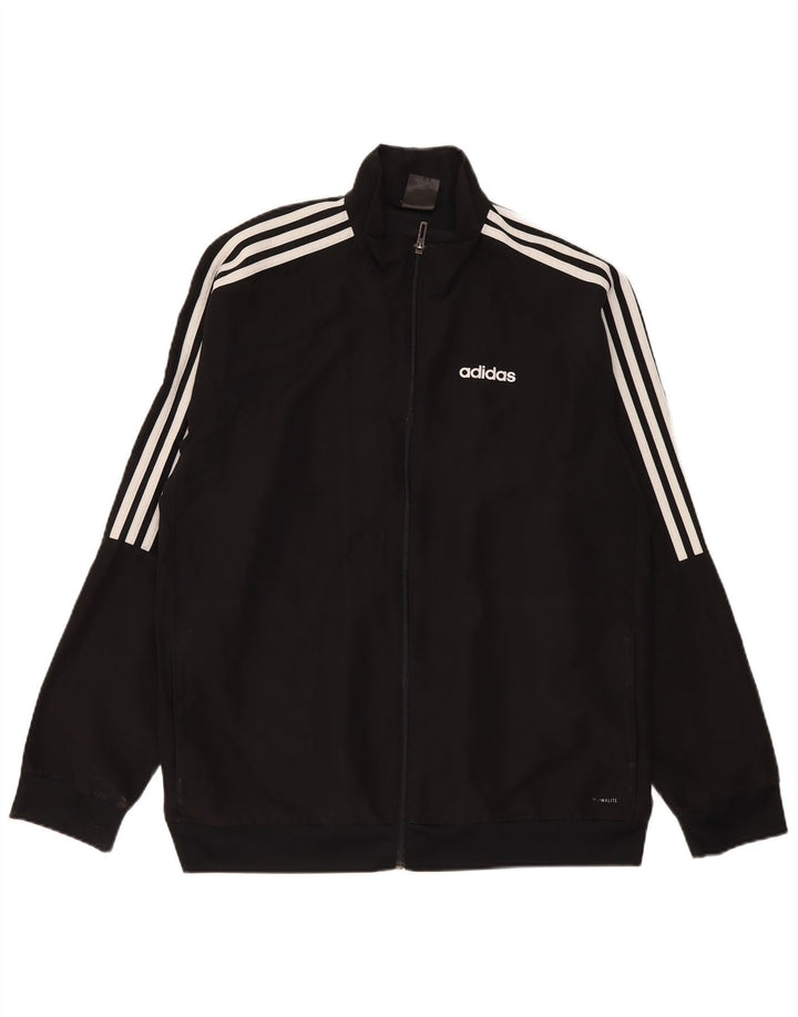 Adidas Męska kurtka dresowa Climalite, duża, czarna, poliestrowa