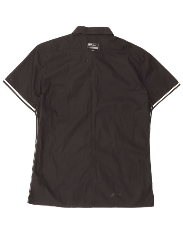 Koszula wojskowa męska G-Star 3301 z krótkim rękawem XL, czarna, bawełniana