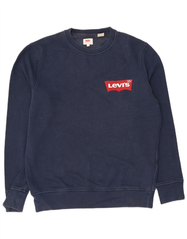 Męska bluza Levi's z grafiką, średnia, granatowa, bawełniana