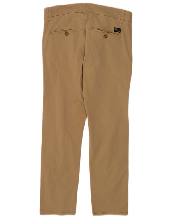 Męskie spodnie Chino Guess Daniel Super Skinny W30 L26 Beżowa bawełna