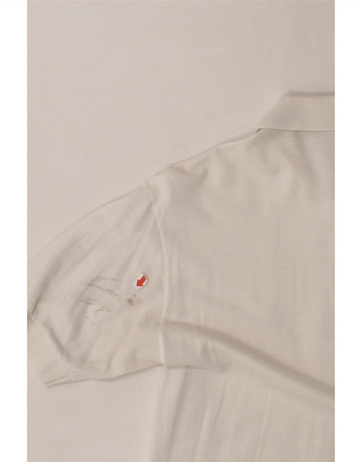 SERGIO TACCHINI Mens Polo Shirt Medium White Vintage Sergio Tacchini and Second-Hand Sergio Tacchini from Messina Hembry 