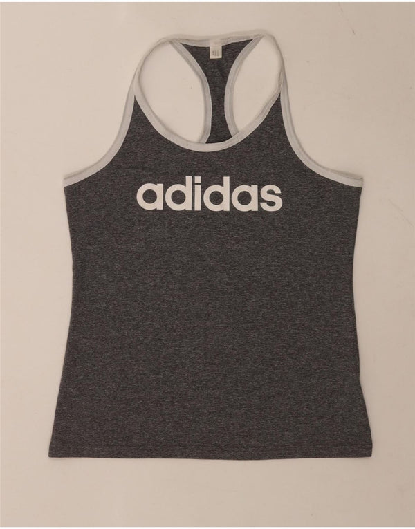 Damska kamizelka graficzna Adidas Top UK 10 Small Szary Poliester Sport
