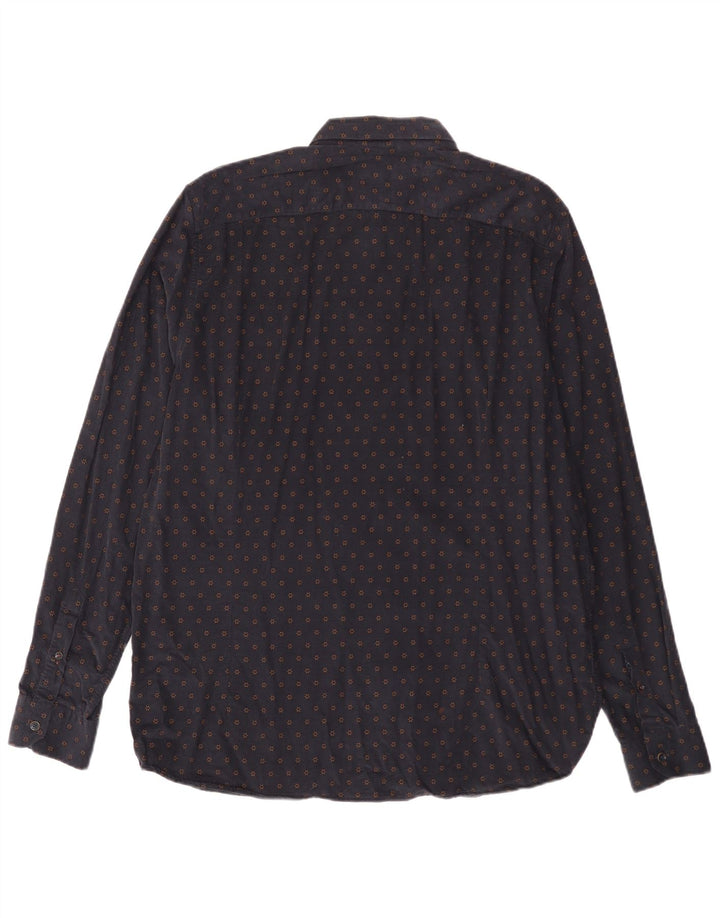 Koszula sztruksowa TED BAKER Rozmiar 6 2XL Granatowa, bawełniana w kwiaty