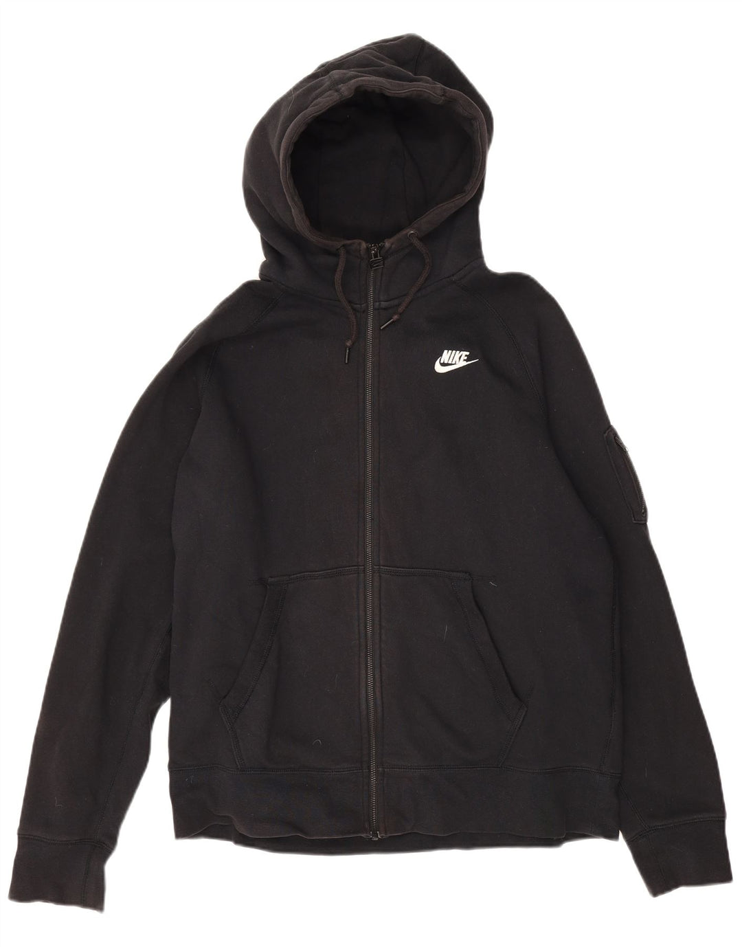 Męski sweter z kapturem i zamkiem błyskawicznym Nike, duży, czarny, bawełniany