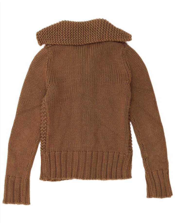 Damski sweter z kapturem Zara UK 12, średni brąz