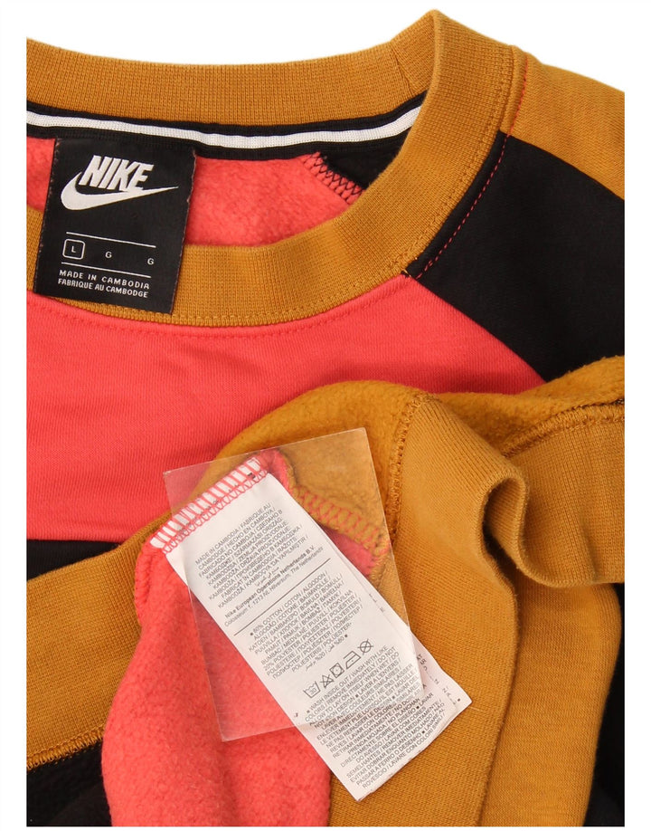 Męska bluza Nike z grafiką, duża, wielobarwna, bawełniana z blokami kolorów