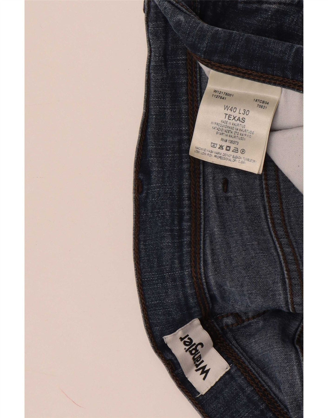 Męskie jeansy Wrangler Texas Straight W40 L30 Niebieskie bawełniane