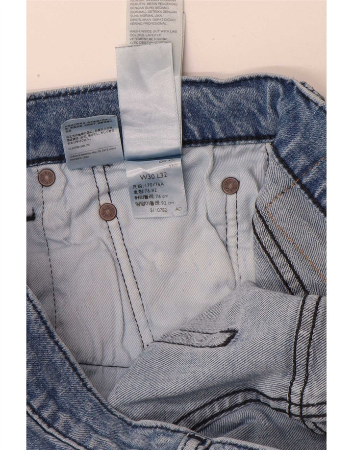 Męskie jeansy Levi's 502 Straight W30 L30 Niebieskie bawełniane