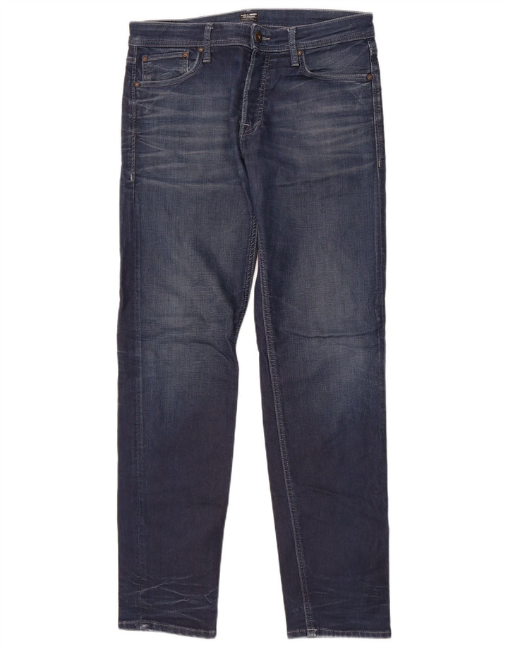 Męskie jeansy typu slim Jack & Jones W32 L34 Niebieskie, bawełniane